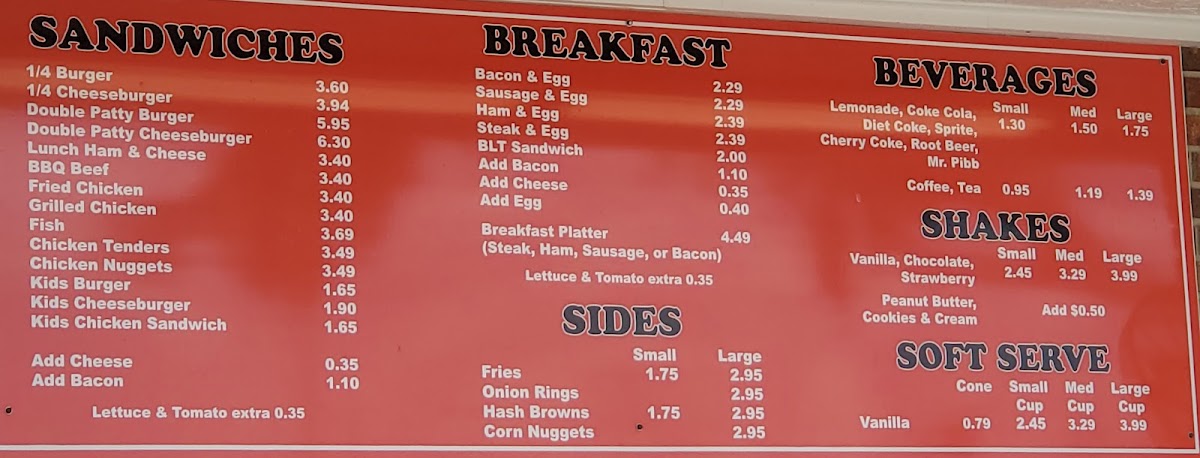 Ralph’s Burger House Menu - Image 4